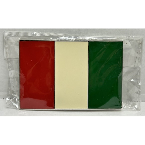 The Unbranded Brand Other - Italian Flag Belt‎ Buckle NOS 3.5" Italy Proud Italian Stallion